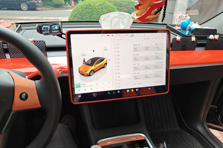 Used Tesla Model Y 2022 Revised Version Rear-Wheel Drive Audio And AC Panel