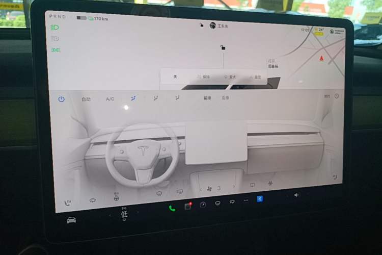 Used Tesla Model Y 2022 Revised Version Rear-Wheel Drive Audio And AC Panel