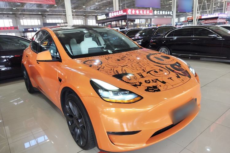 Used Tesla Model Y 2022 Performance High-Performance All-Wheel-Drive Version Front Right 45 Deg