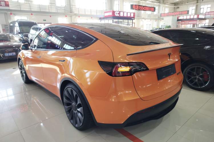 Used Tesla Model Y 2022 Performance High-Performance All-Wheel-Drive Version Rear Left 45 Deg