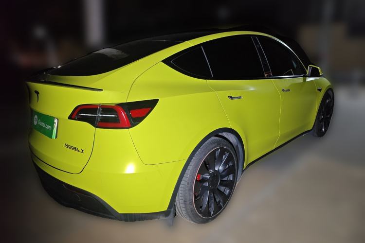 Used Tesla Model Y 2022 Performance High-Performance All-Wheel-Drive Version Rear Right 45 Deg