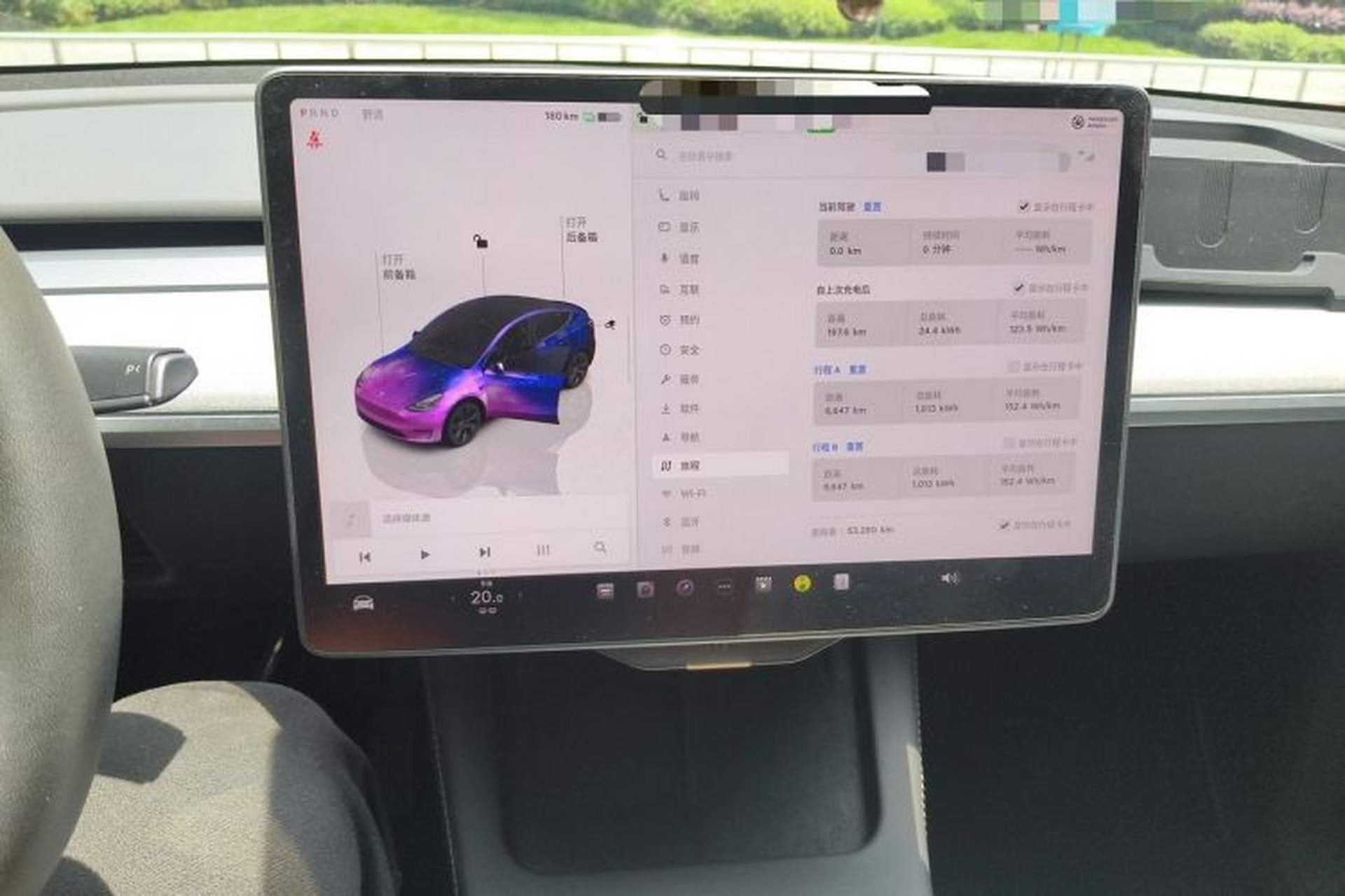 Used Tesla Model Y 2023 Rear-Wheel-Drive Version Audio And AC Panel