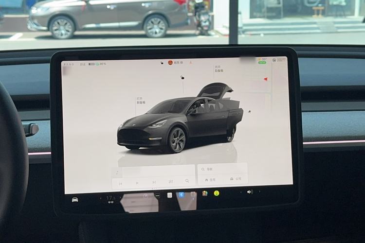 Used Tesla Model Y 2023 Long-Range All-Wheel-Drive Version Audio And AC Panel