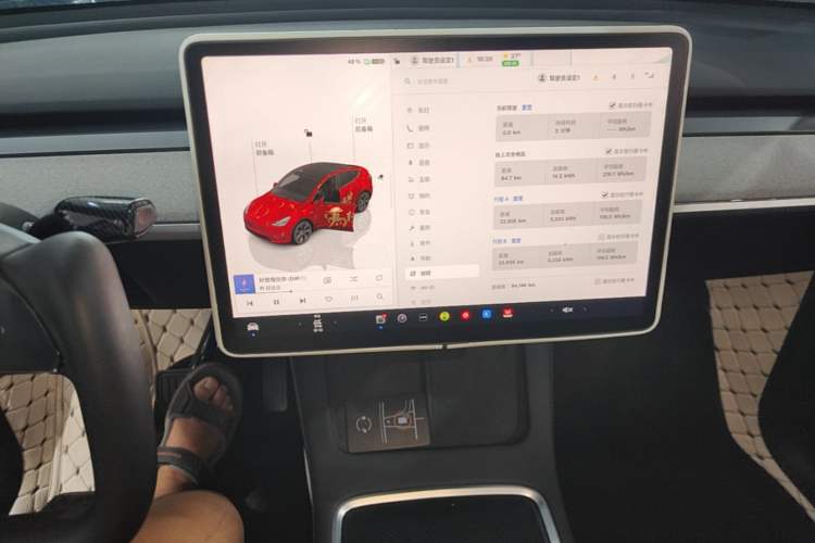 Used Tesla Model Y 2023 Rear-Wheel-Drive Version Audio And AC Panel