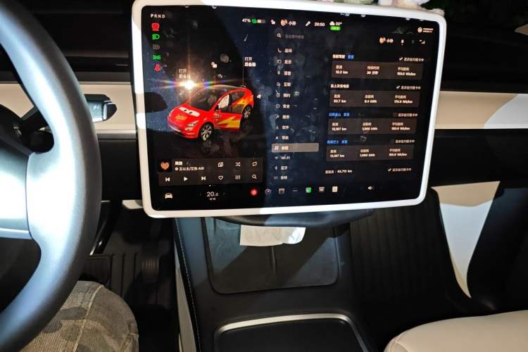 Used Tesla Model Y 2023 Long-Range All-Wheel-Drive Version Audio And AC Panel