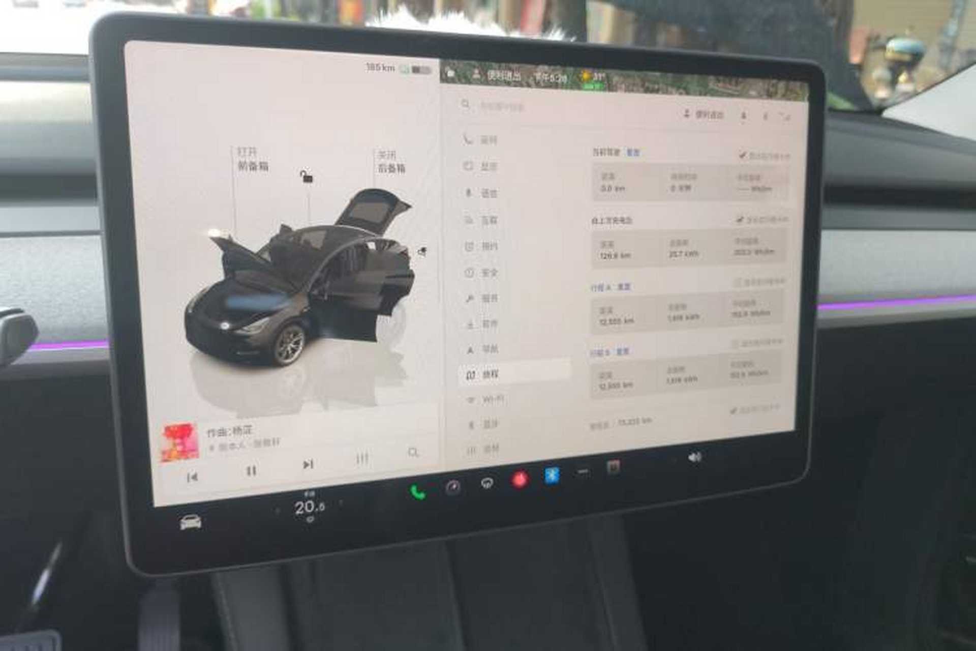 Used Tesla Model Y 2023 Rear-Wheel-Drive Version Audio And AC Panel