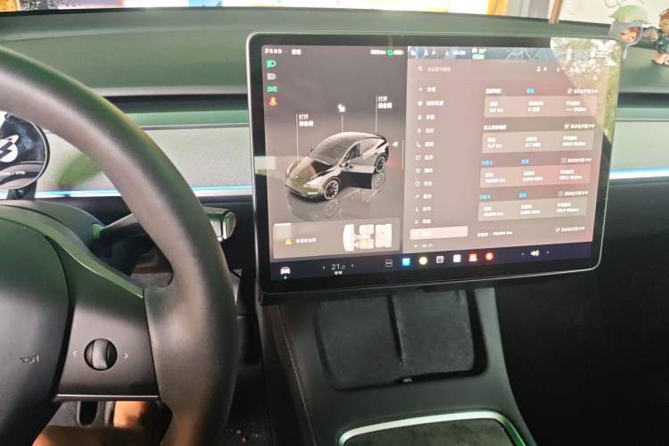 Used Tesla Model Y 2023 Long-Range All-Wheel-Drive Version Audio And AC Panel