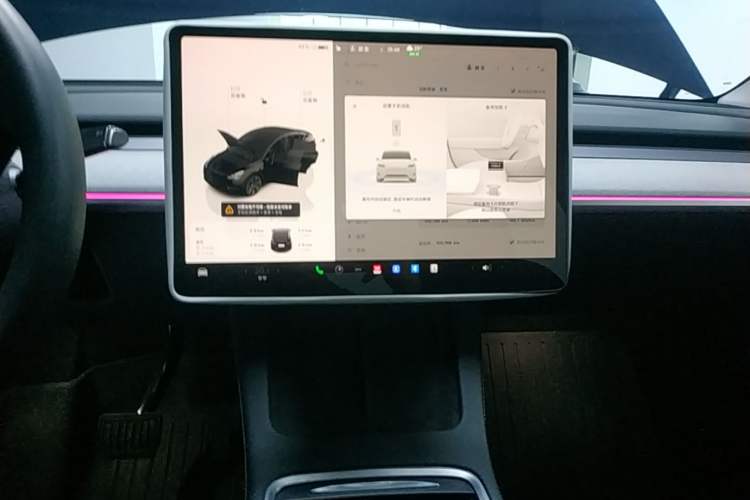 Used Tesla Model Y 2023 Long-Range All-Wheel-Drive Version Audio And AC Panel