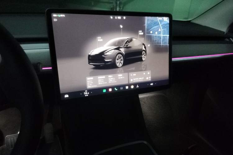 Used Tesla Model Y 2023 Long-Range All-Wheel-Drive Version Audio And AC Panel