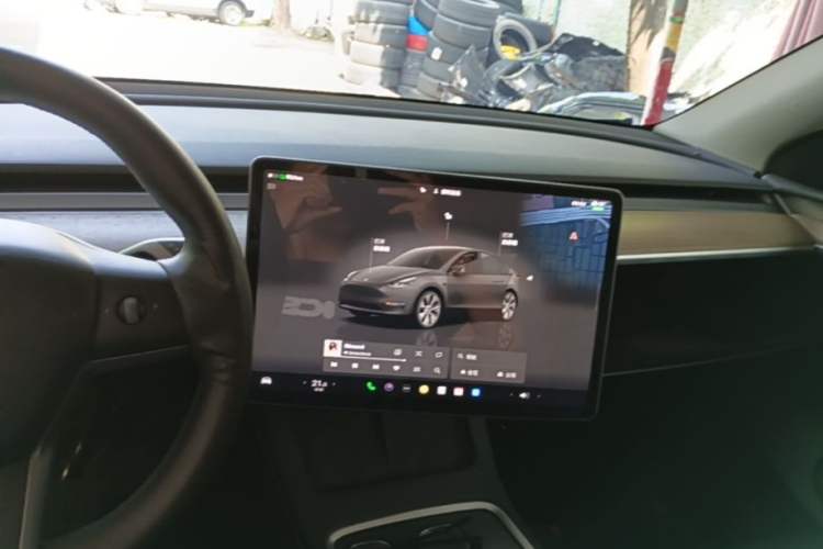 Used Tesla Model Y 2023 Long-Range All-Wheel-Drive Version Audio And AC Panel