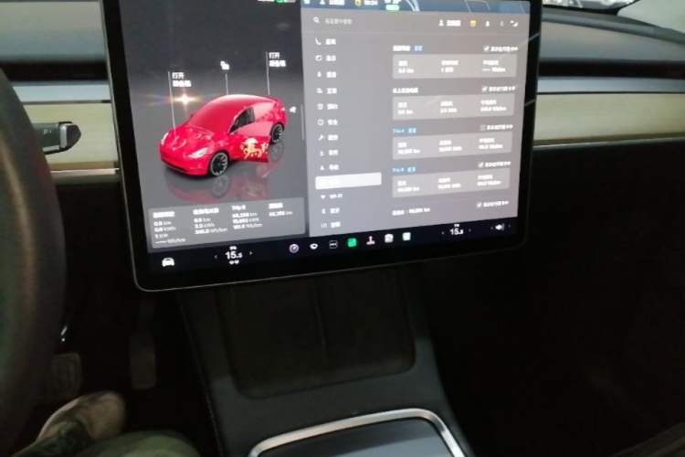 Used Tesla Model Y 2023 Long-Range All-Wheel-Drive Version Audio And AC Panel