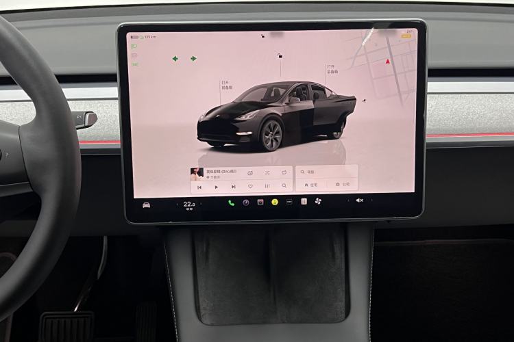 Used Tesla Model Y 2023 Long-Range All-Wheel-Drive Version Audio And AC Panel