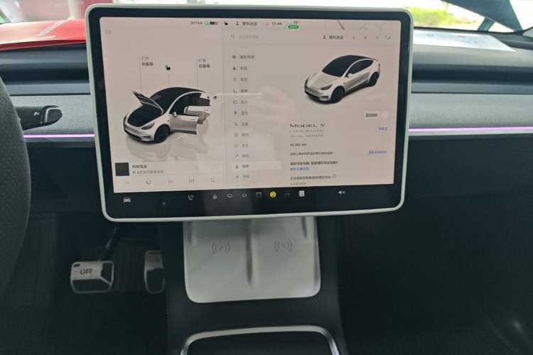 Used Tesla Model Y 2023 Long-Range All-Wheel-Drive Version Audio And AC Panel