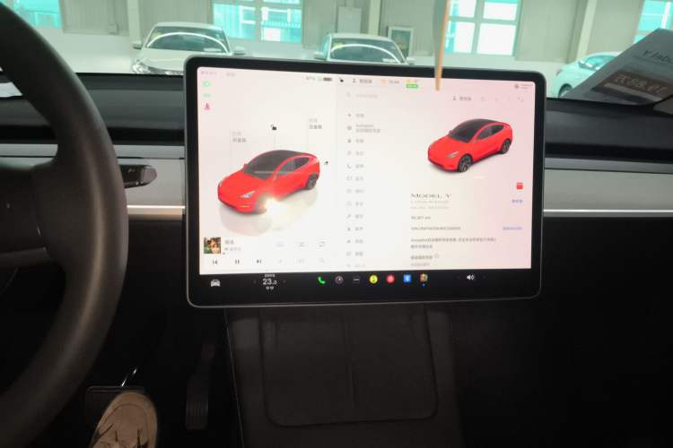 Used Tesla Model Y 2023 Long-Range All-Wheel-Drive Version Audio And AC Panel