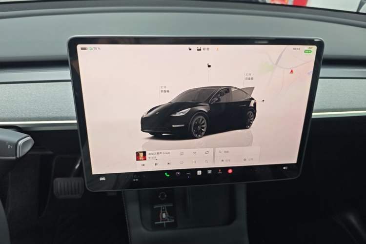 Used Tesla Model Y 2023 Long-Range All-Wheel-Drive Version Audio And AC Panel