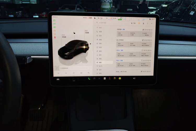 Used Tesla Model Y 2023 Long-Range All-Wheel-Drive Version Audio And AC Panel