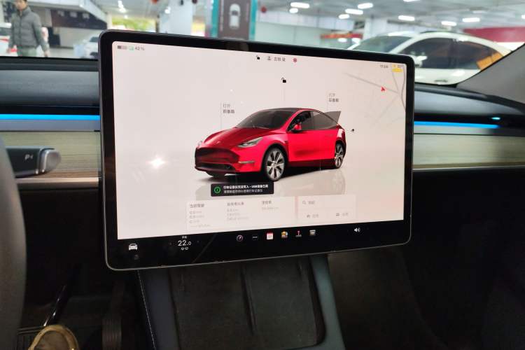 Used Tesla Model Y 2023 Long-Range All-Wheel-Drive Version Audio And AC Panel