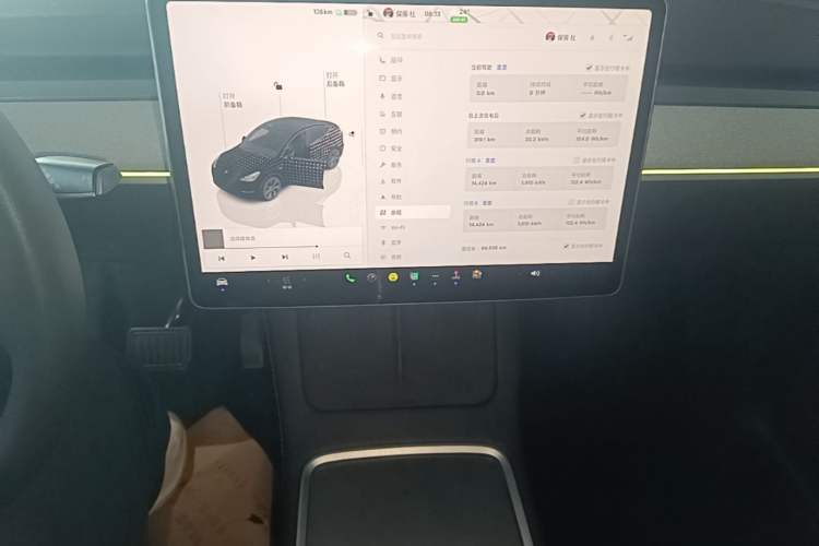 Used Tesla Model Y 2023 Rear-Wheel-Drive Version Audio And AC Panel