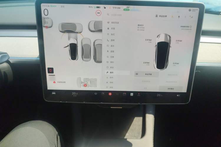 Used Tesla Model Y 2023 Long-Range All-Wheel-Drive Version Audio And AC Panel