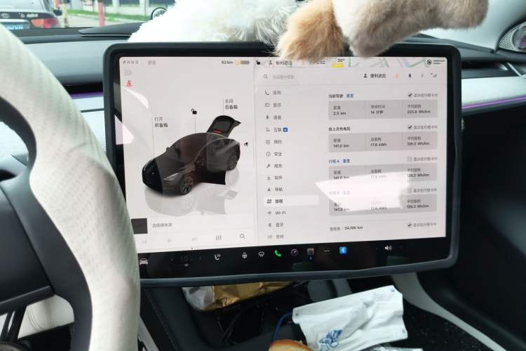 Used Tesla Model Y 2023 Rear-Wheel-Drive Version Audio And AC Panel