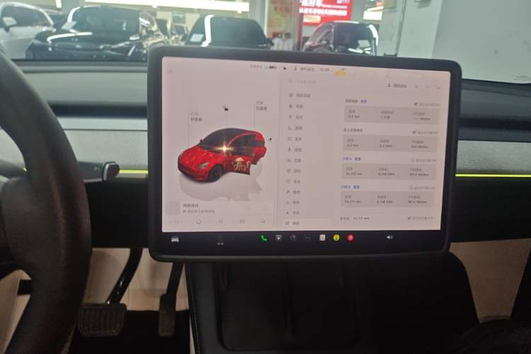 Used Tesla Model Y 2023 Long-Range All-Wheel-Drive Version Audio And AC Panel