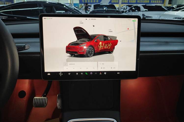 Used Tesla Model Y 2023 Long-Range All-Wheel-Drive Version Audio And AC Panel