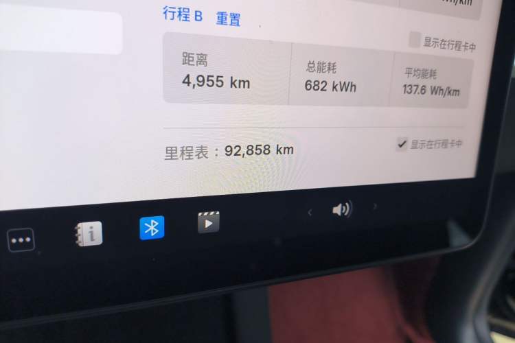 Used Tesla Model Y 2023 Long-Range All-Wheel-Drive Version Odometer Close Up