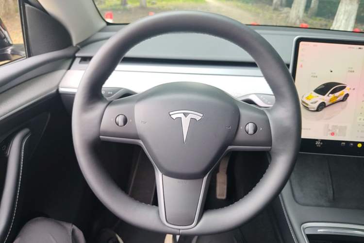 Used Tesla Model Y 2023 Long-Range All-Wheel-Drive Version Steering Wheel