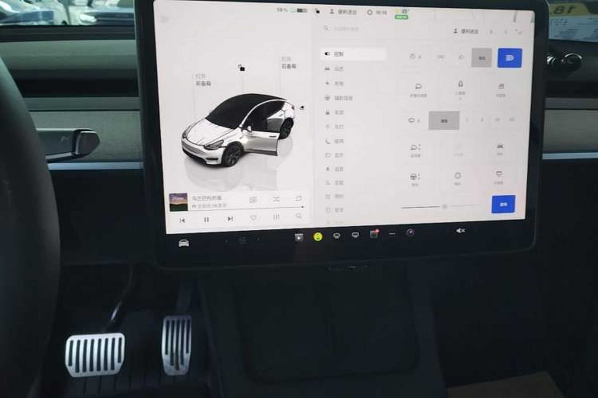 Used Tesla Model Y 2023 Rear-Wheel-Drive Version Audio And AC Panel