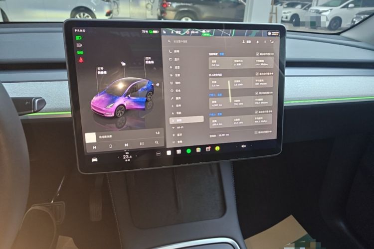 Used Tesla Model Y 2023 Long-Range All-Wheel-Drive Version Audio And AC Panel