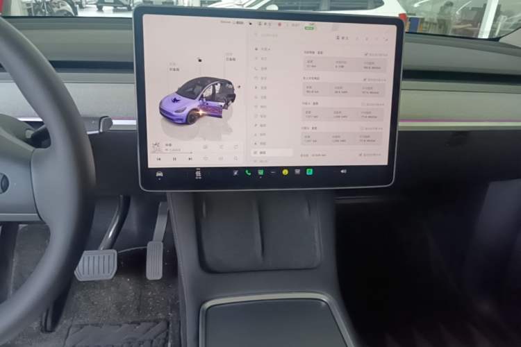 Used Tesla Model Y 2023 Long-Range All-Wheel-Drive Version Audio And AC Panel