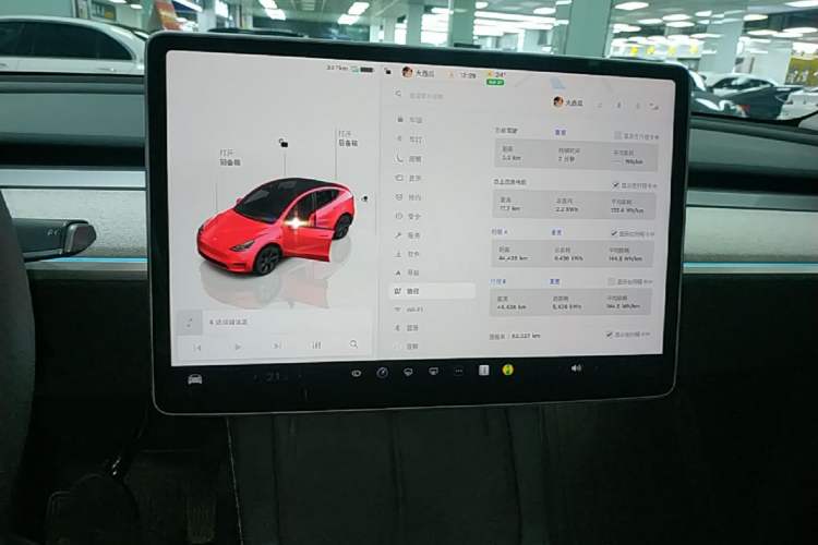 Used Tesla Model Y 2023 Rear-Wheel-Drive Version Audio And AC Panel