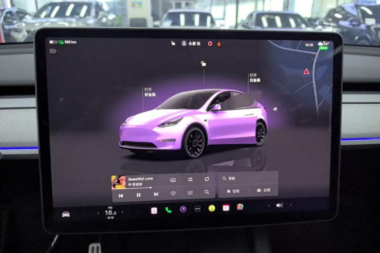 Used Tesla Model Y 2023 High-Performance All-Wheel-Drive Version Audio And AC Panel