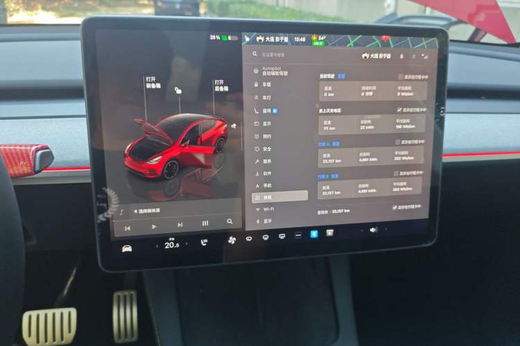 Used Tesla Model Y 2023 High-Performance All-Wheel-Drive Version Audio And AC Panel