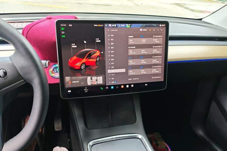 Used Tesla Model Y 2023 Long-Range All-Wheel-Drive Version Audio And AC Panel