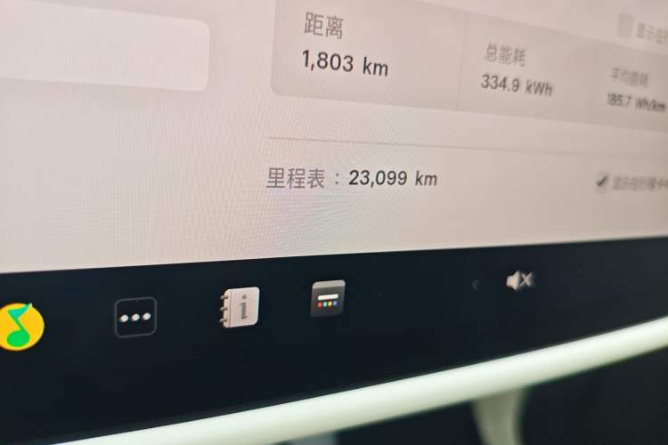 Used Tesla Model Y 2023 Long-Range All-Wheel-Drive Version Odometer Close Up