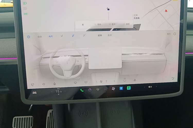 Used Tesla Model Y 2023 Long-Range All-Wheel-Drive Version Audio And AC Panel