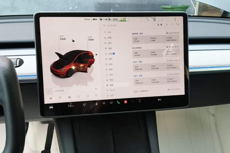 Used Tesla Model Y 2023 Rear-Wheel-Drive Version Audio And AC Panel