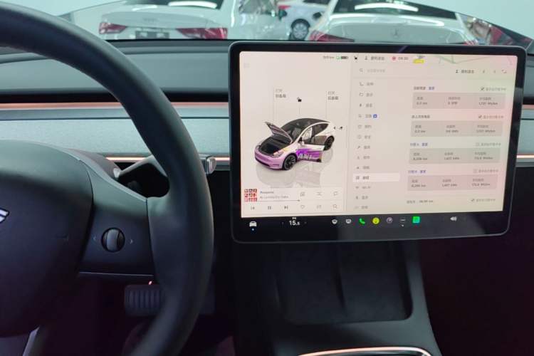 Used Tesla Model Y 2023 Long-Range All-Wheel-Drive Version Audio And AC Panel