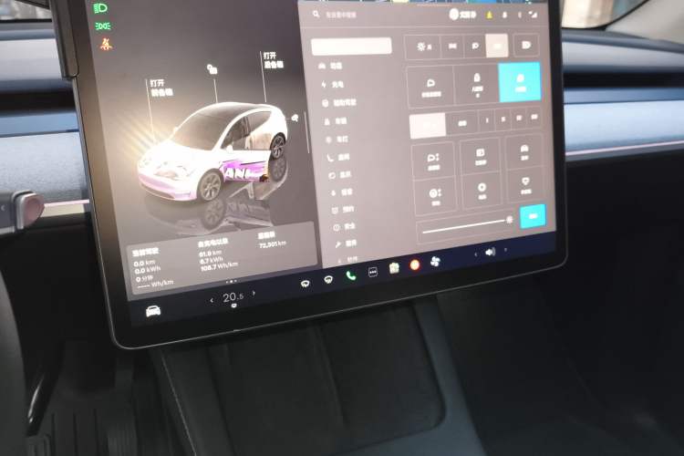 Used Tesla Model Y 2023 Rear-Wheel-Drive Version Audio And AC Panel