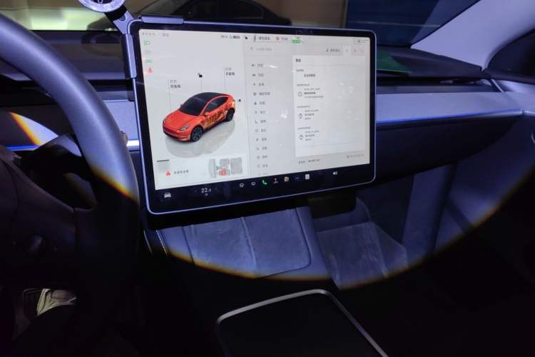 Used Tesla Model Y 2023 Long-Range All-Wheel-Drive Version Audio And AC Panel