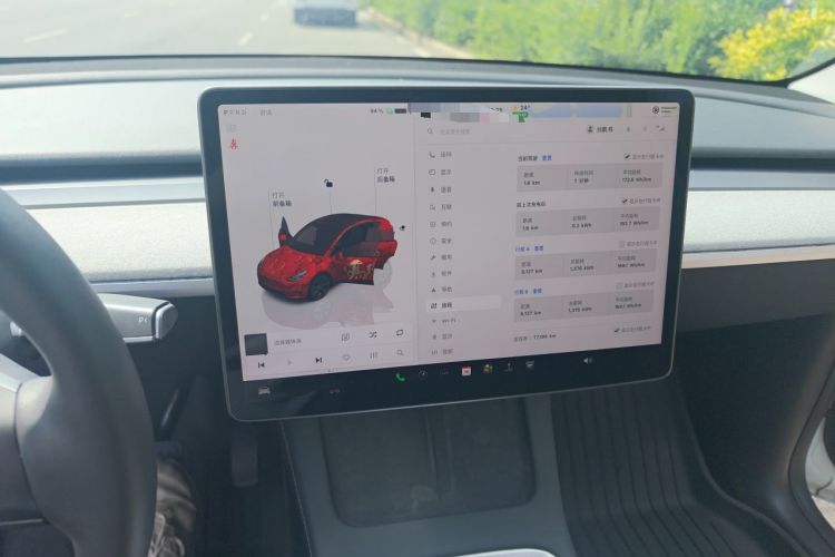 Used Tesla Model Y 2023 Long-Range All-Wheel-Drive Version Audio And AC Panel