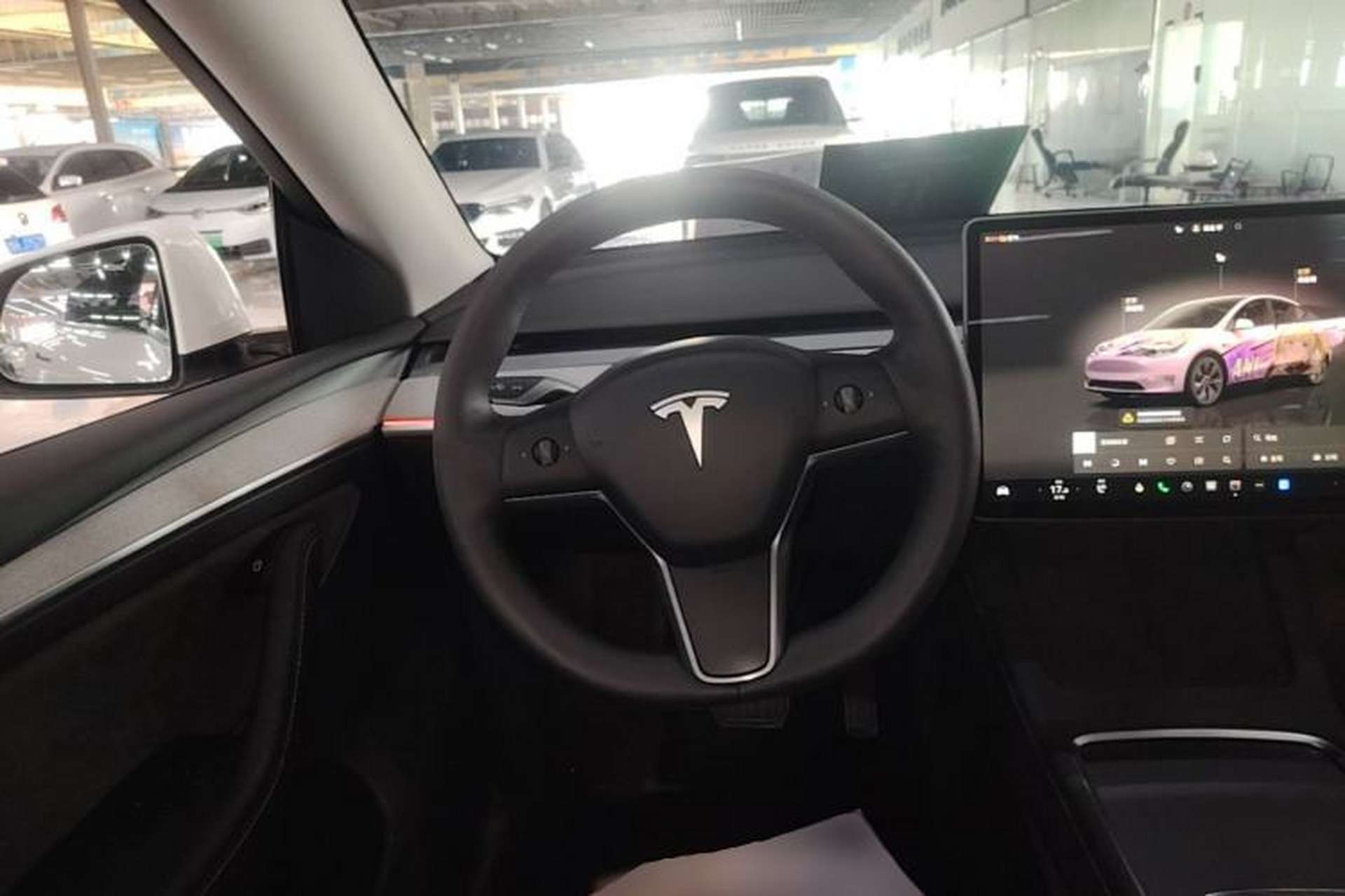 Used Tesla Model Y 2023 Long-Range All-Wheel-Drive Version Steering Wheel