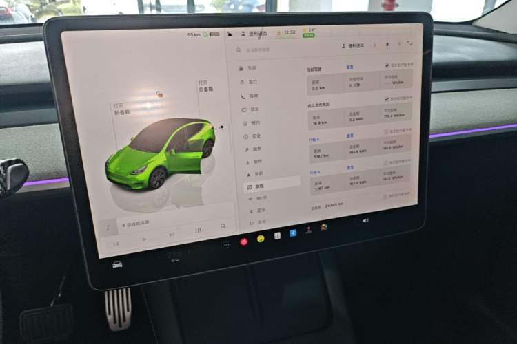 Used Tesla Model Y 2024 Rear-Wheel-Drive Version Audio And AC Panel