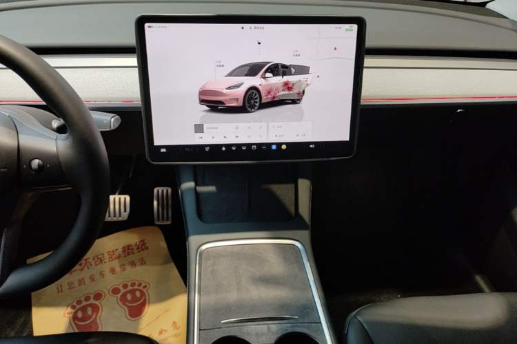 Used Tesla Model Y 2024 Long-Range All-Wheel-Drive Version Audio And AC Panel
