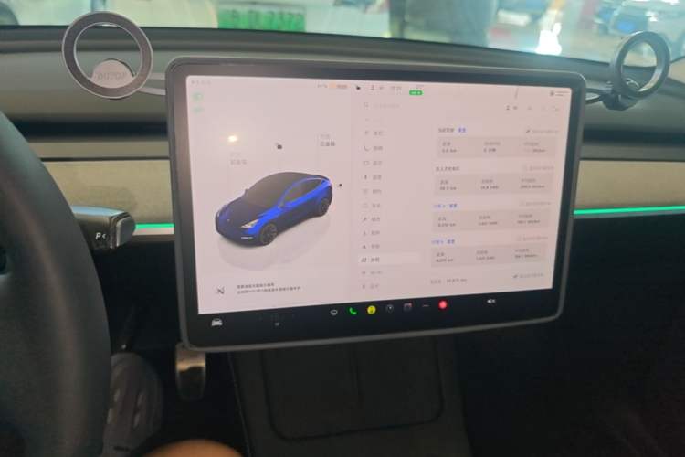 Used Tesla Model Y 2024 Long-Range All-Wheel-Drive Version Audio And AC Panel