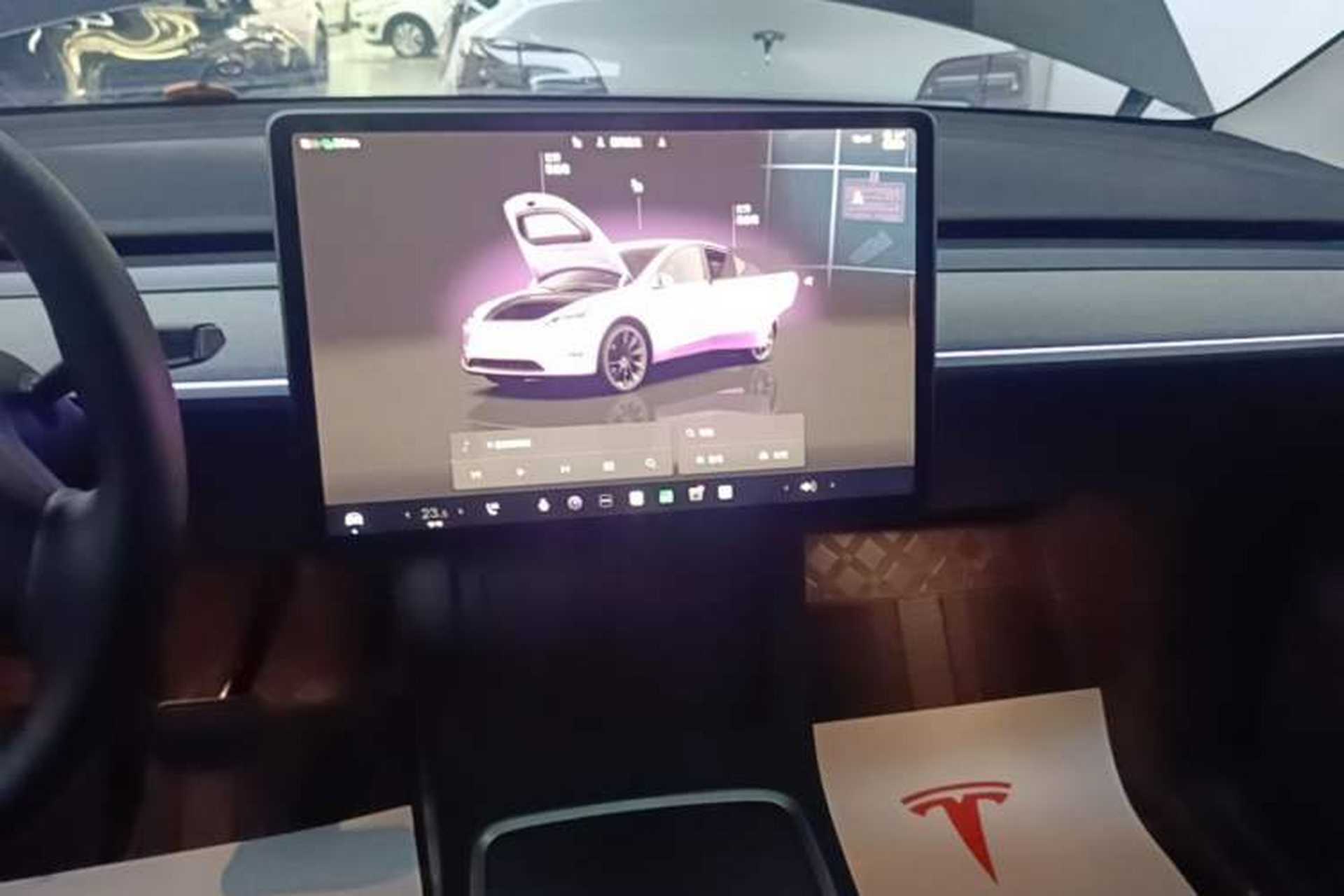 Used Tesla Model Y 2024 Long-Range All-Wheel-Drive Version Audio And AC Panel