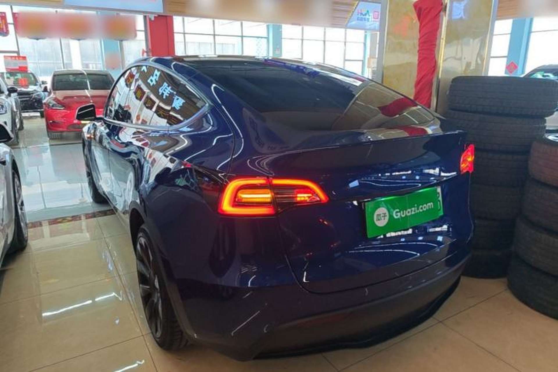 Used Tesla Model Y 2024 Long-Range All-Wheel-Drive Version Rear Left 45 Deg