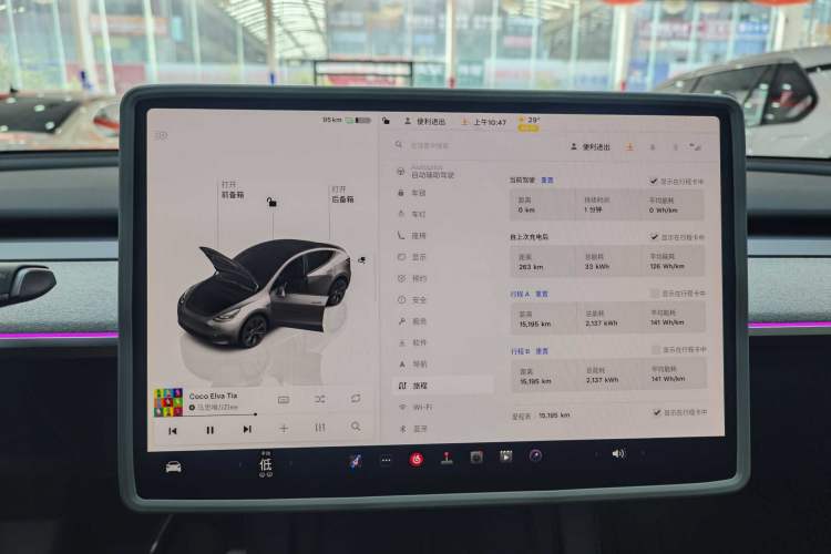 Used Tesla Model Y 2024 Rear-Wheel-Drive Version Odometer Close Up