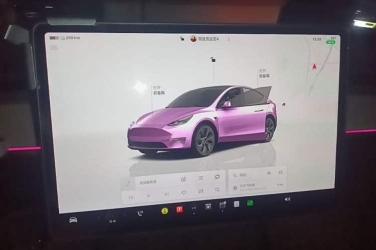 Used Tesla Model Y 2024 Rear-Wheel-Drive Version Audio And AC Panel